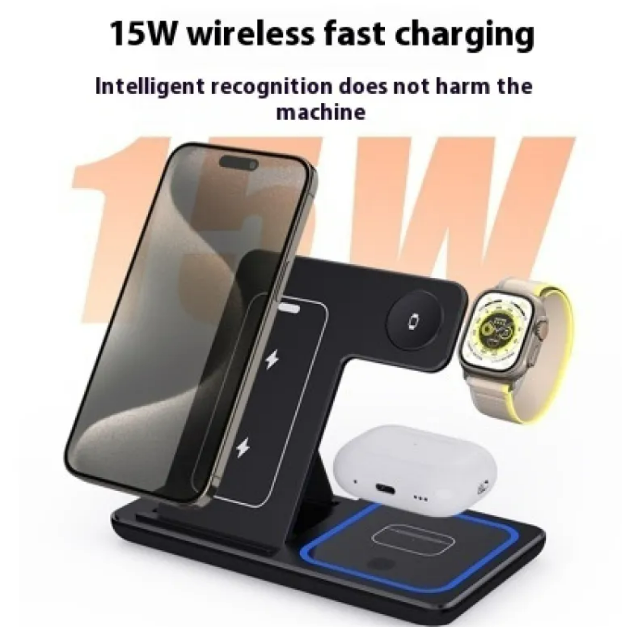 Verdiac 3-in-1 Foldable Wireless Charger Stand