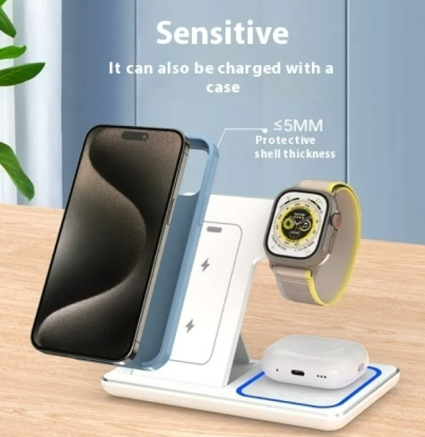Verdiac 3-in-1 Foldable Wireless Charger Stand